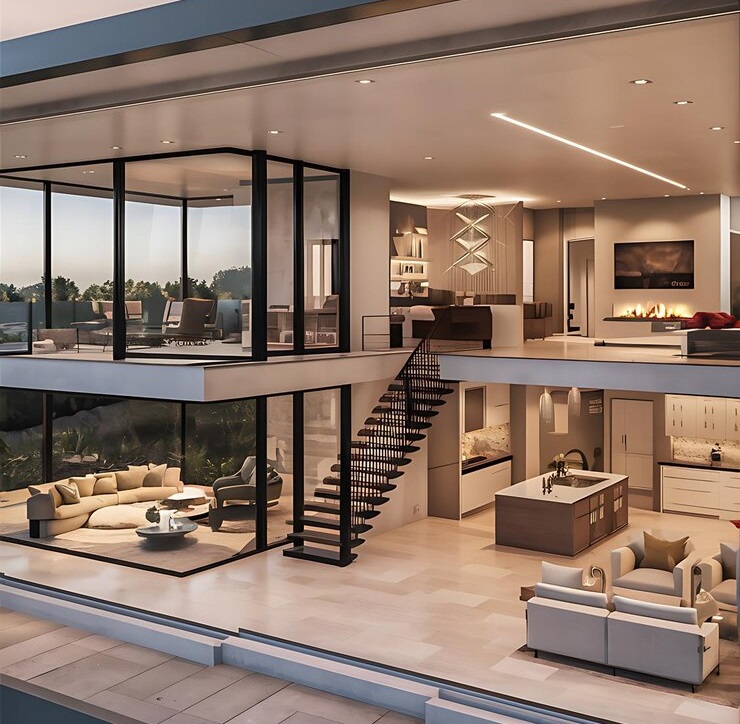 طراحی داخلی و هزینه ساخت خانه دوبلکس در شمال آرک پرایس